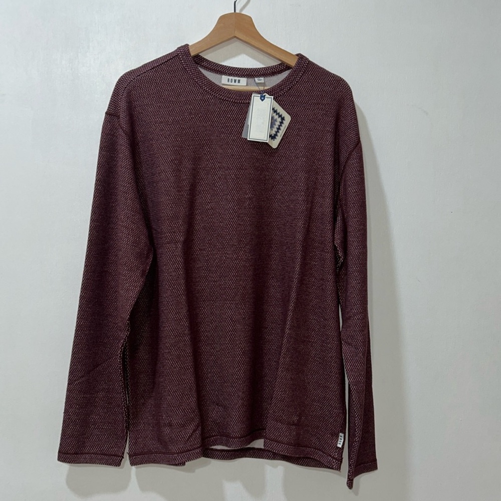 ROWM MENS CREW NECK LONG SLEEVE TEES Sz LG NEW